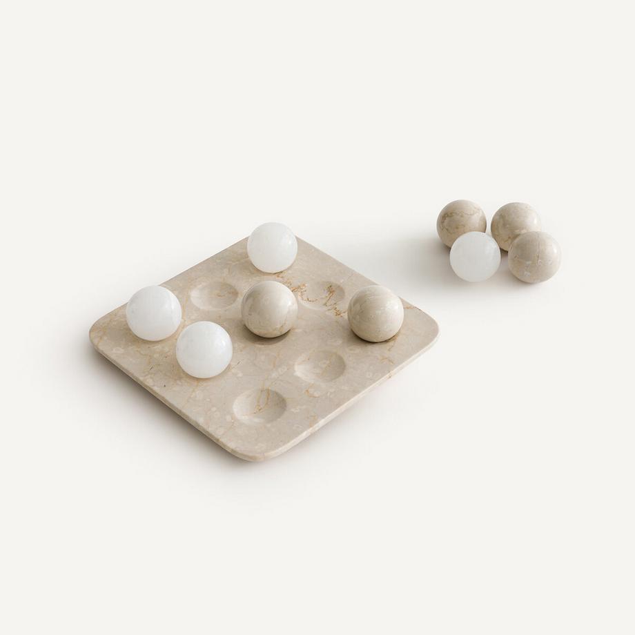 AM.PM Jeu tic-tac-toe en marbre et albâtre  