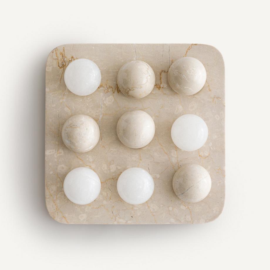 AM.PM Jeu tic-tac-toe en marbre et albâtre  