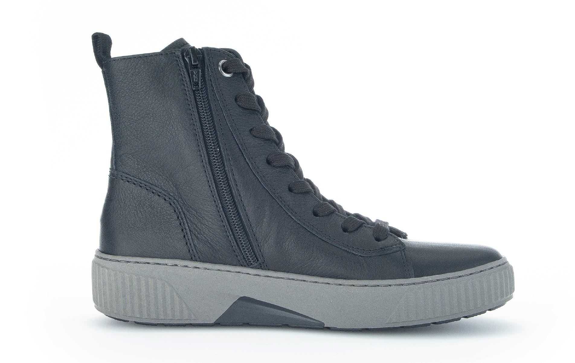 Image of - Leder Wandersneaker Damen Schwarz 44