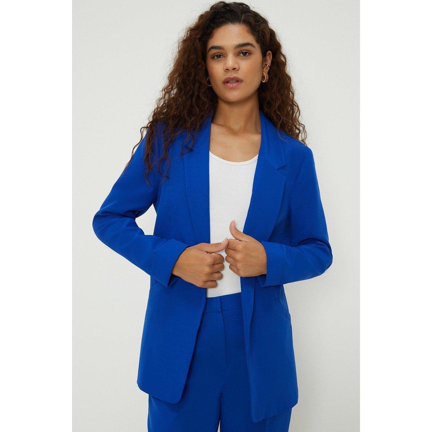 Image of Blazer Umgekrempelter Umschlag Damen Blau 36