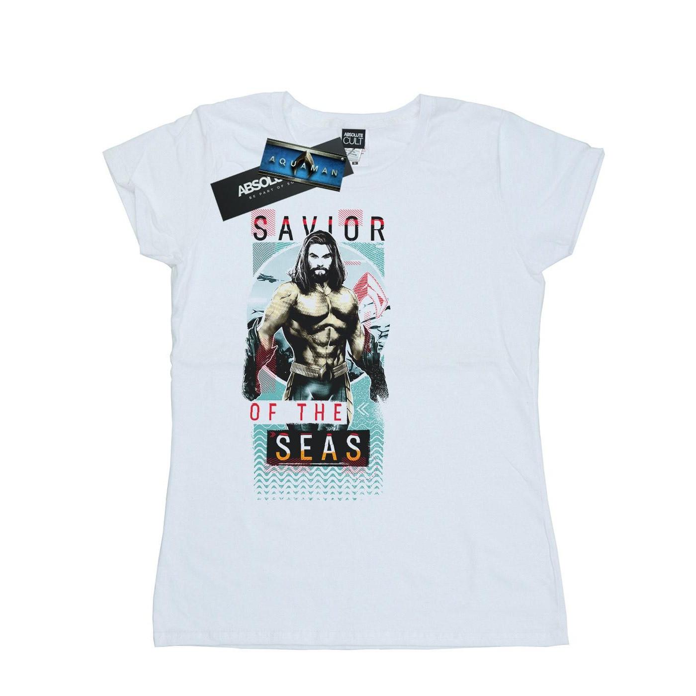 Image of Aquaman Saviour Of The Seas Tshirt Damen Weiss S