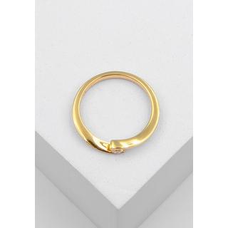 MUAU Schmuck  Solitaire Ring Diamant 0.10ct. Gelbgold 750 