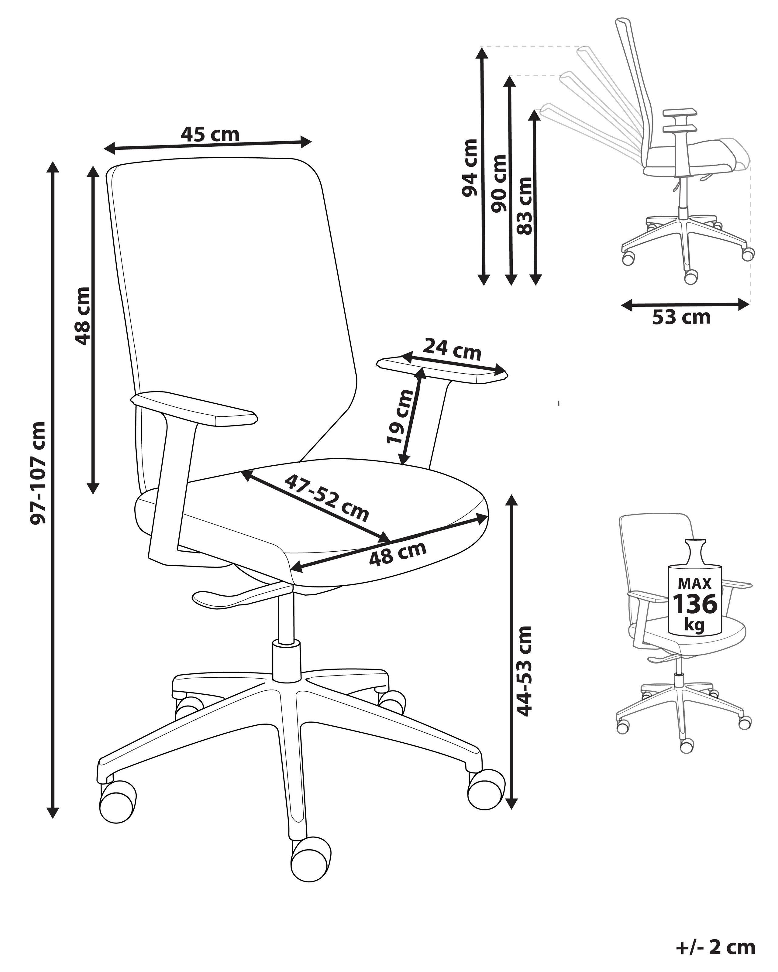 Beliani Chaise de bureau en Polyester Moderne VIRTUOSO  