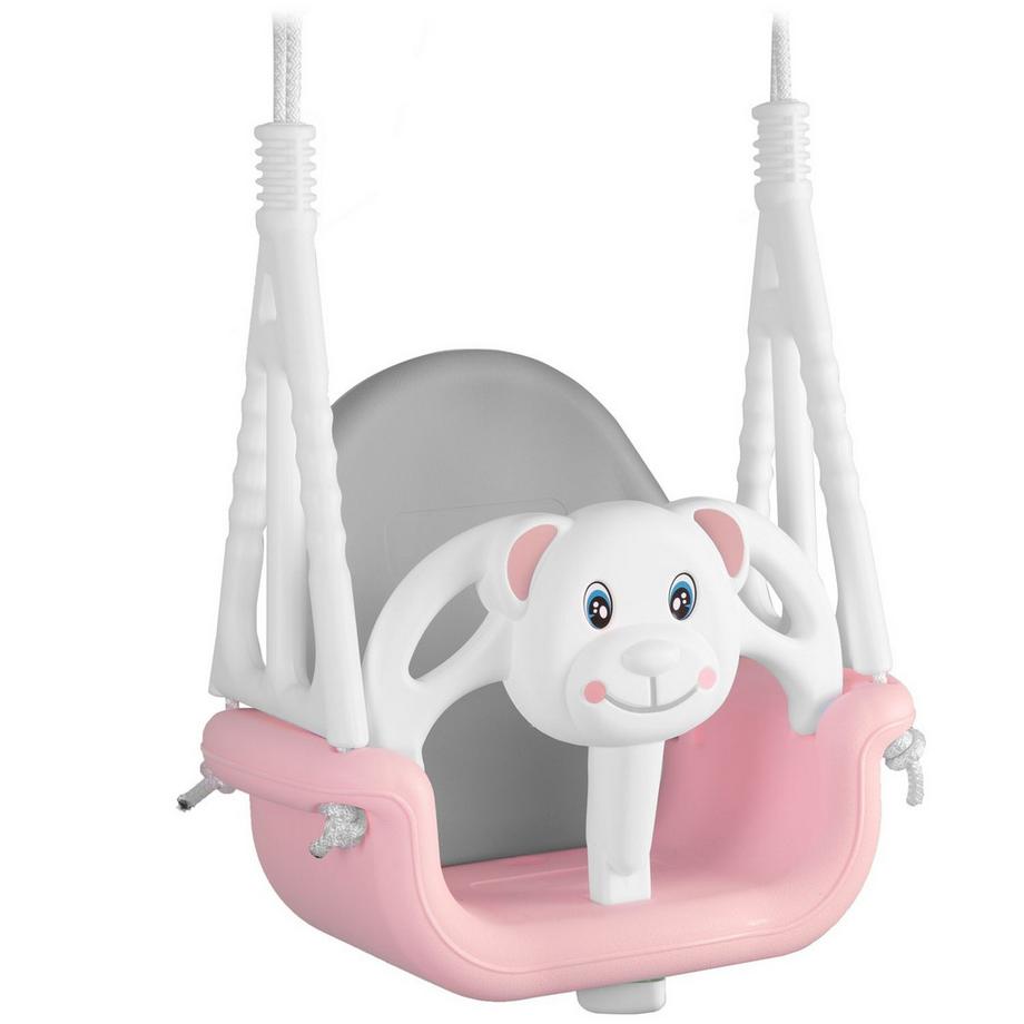 B2X  Ricokids 3in1 Teddybär-Eimerschaukel, rosa 