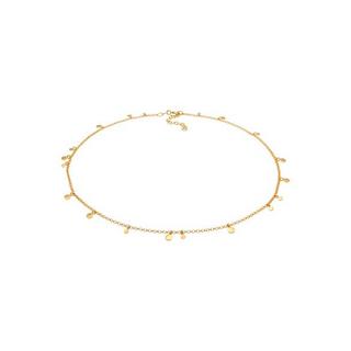 Elli  Halskette Choker Plättchen Coin Geo Rund 