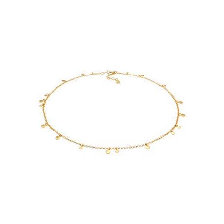 Elli  Halskette Choker Plättchen Coin Geo Rund 