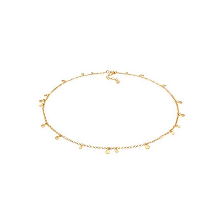 Collier Choker Plättchen Coin Geo Rund 925 Silber