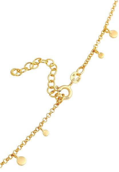 Elli  Halskette Choker Plättchen Coin Geo Rund 