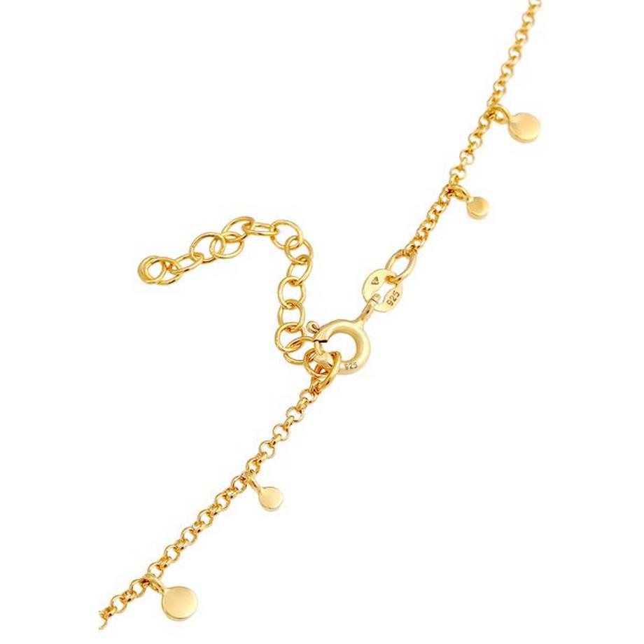 Elli  Collier Choker Plättchen Coin Geo Rund 925 Silber 