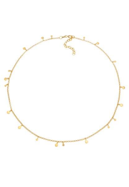 Elli  Halskette Choker Plättchen Coin Geo Rund 