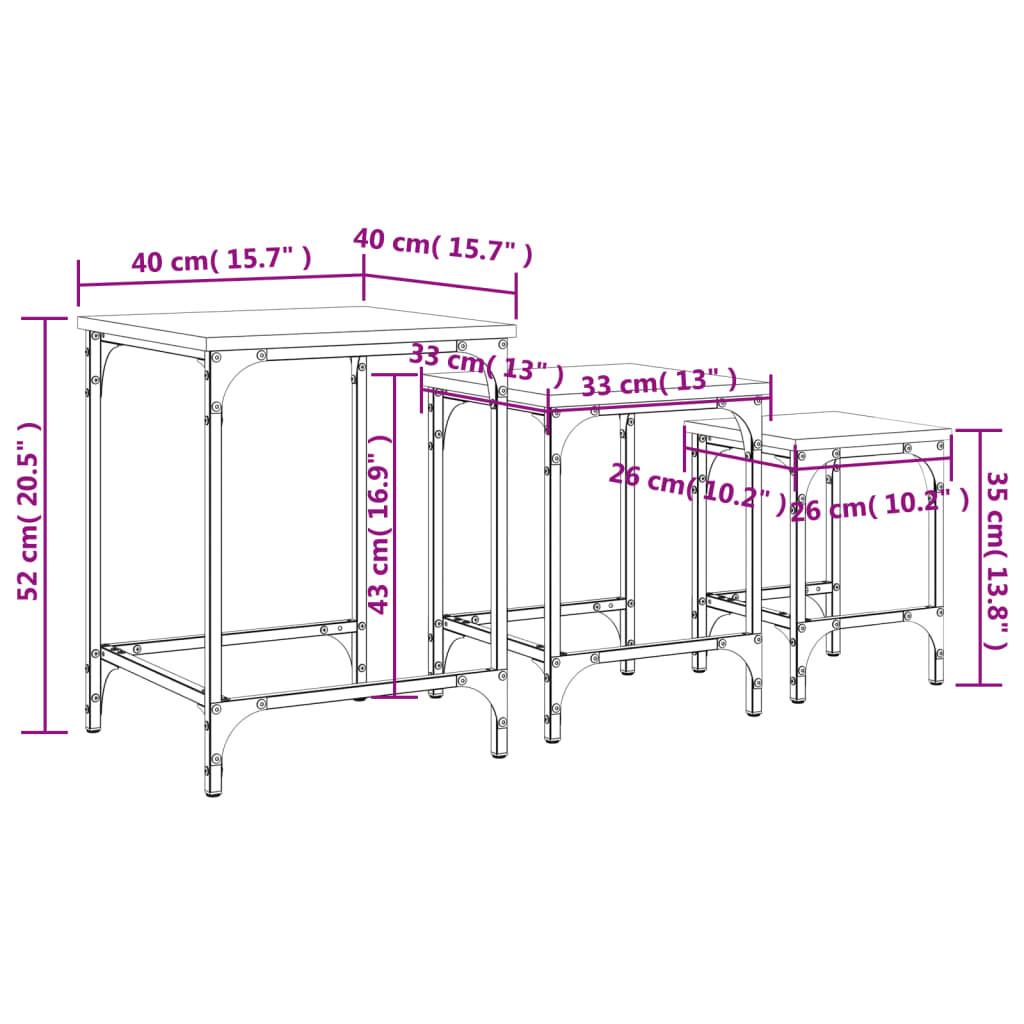 VidaXL tavolino impilabile Legno multistrato  