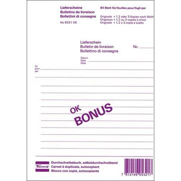 FAVORIT Lieferscheine D/FI A5 8331OK weiss 84 Blatt