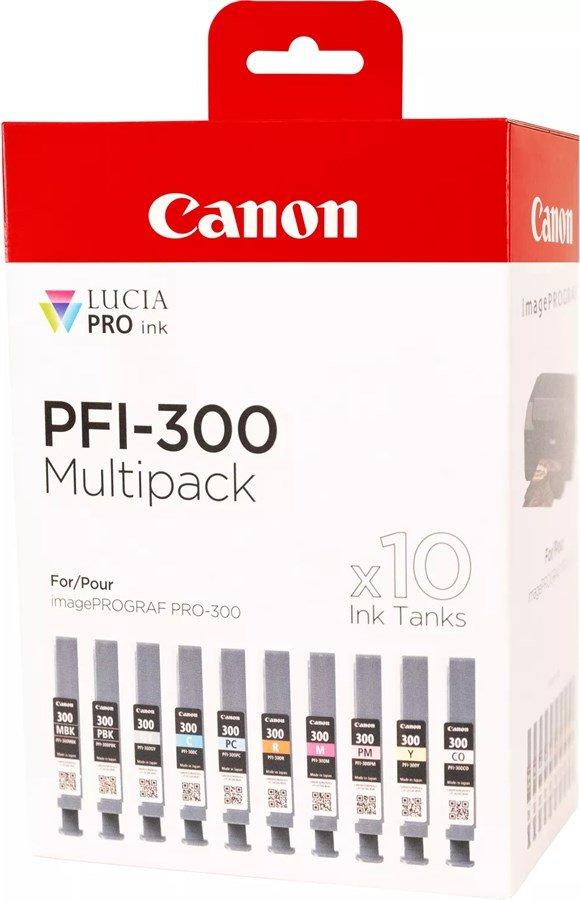 Canon  PFI-300 Multipack, 10-Pack - MBK/PBK/CO/GY/R/C/M/Y/PC/PM 