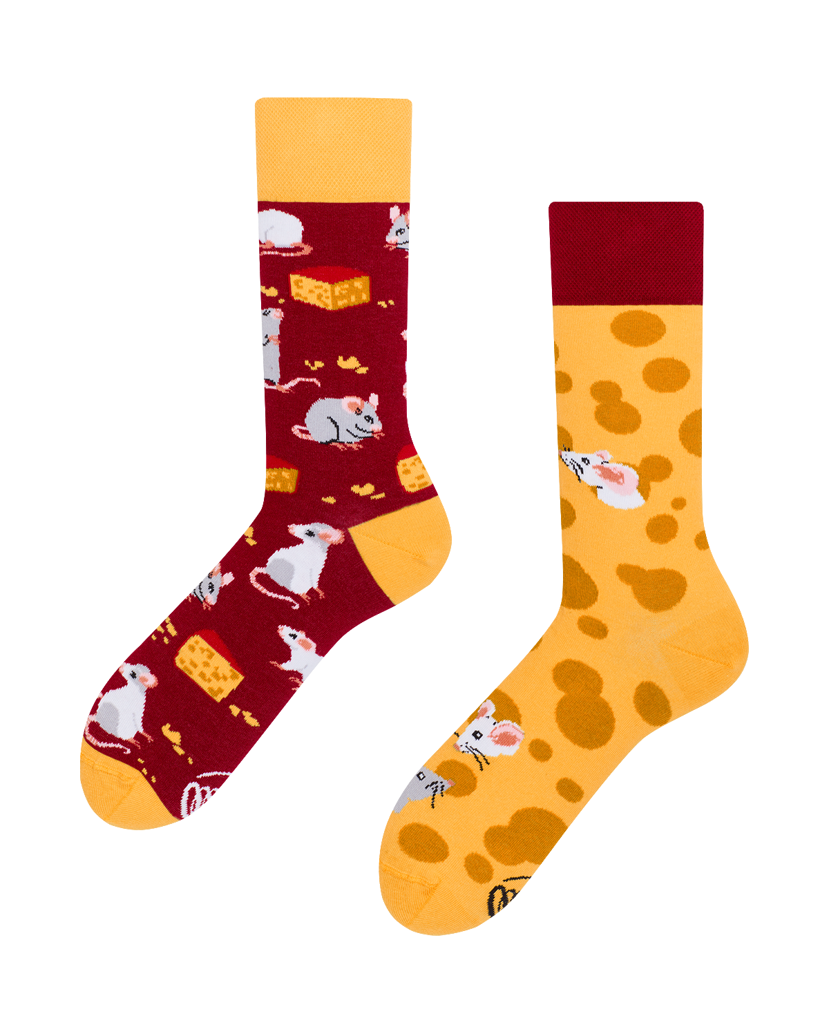 Image of Mouse And Cheese Socks - Herren Multicolor 35-38