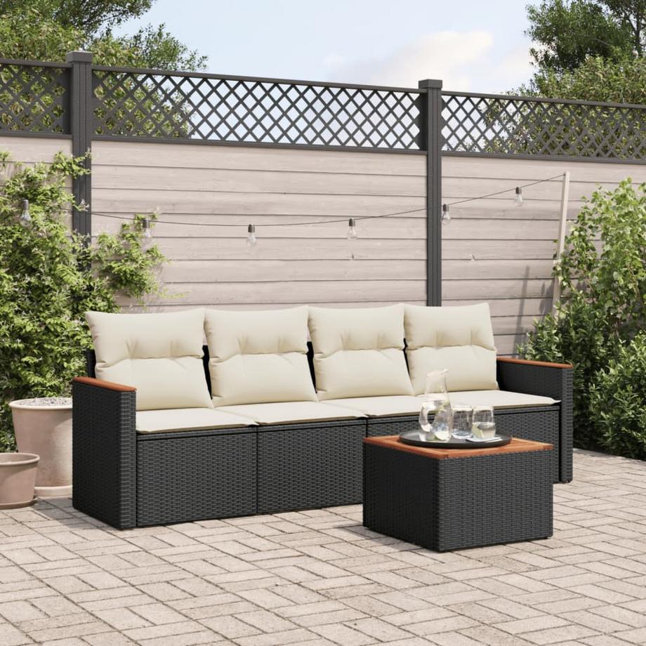 VidaXL Ensemble de canapés de jardin rotin synthétique  