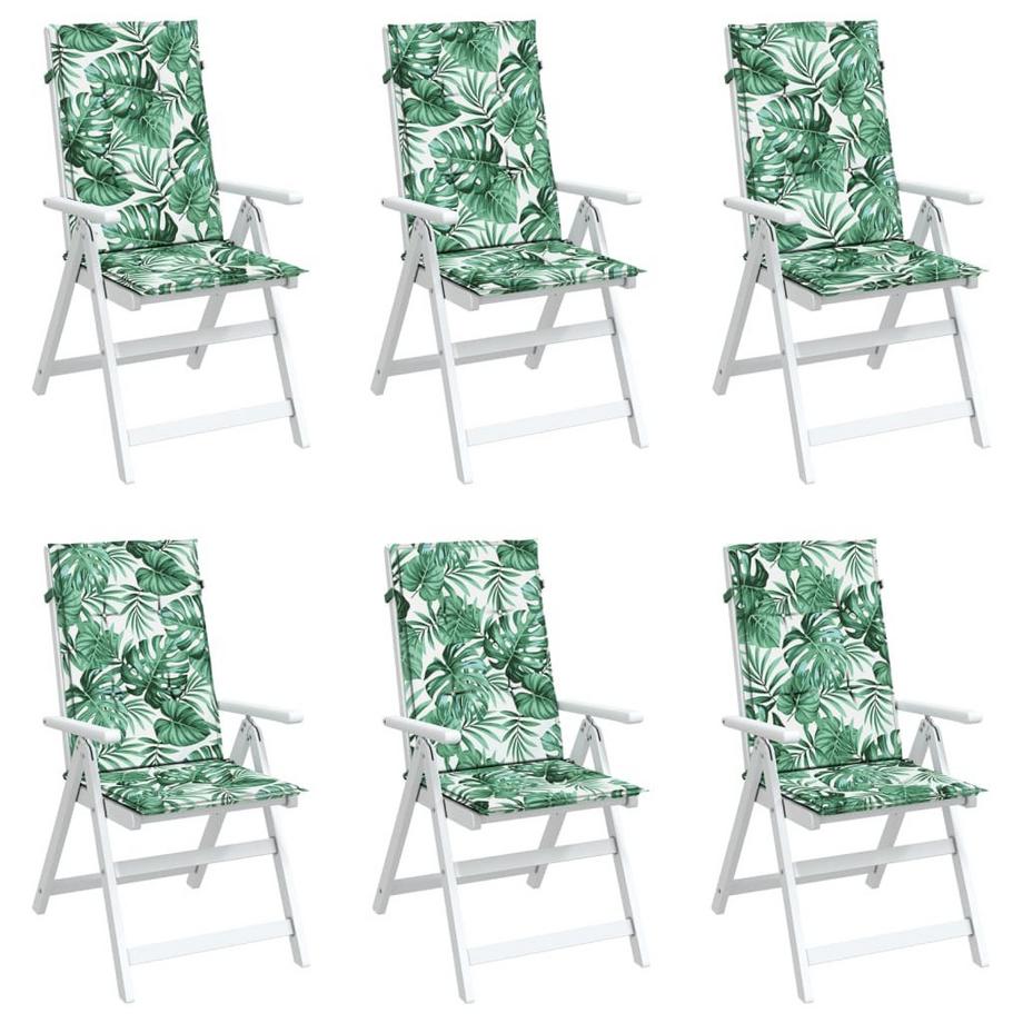 VidaXL Coussin de chaise à dossier haut tissu  
