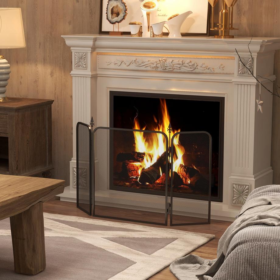 HOMCOM  Grille de protection pour cheminée 