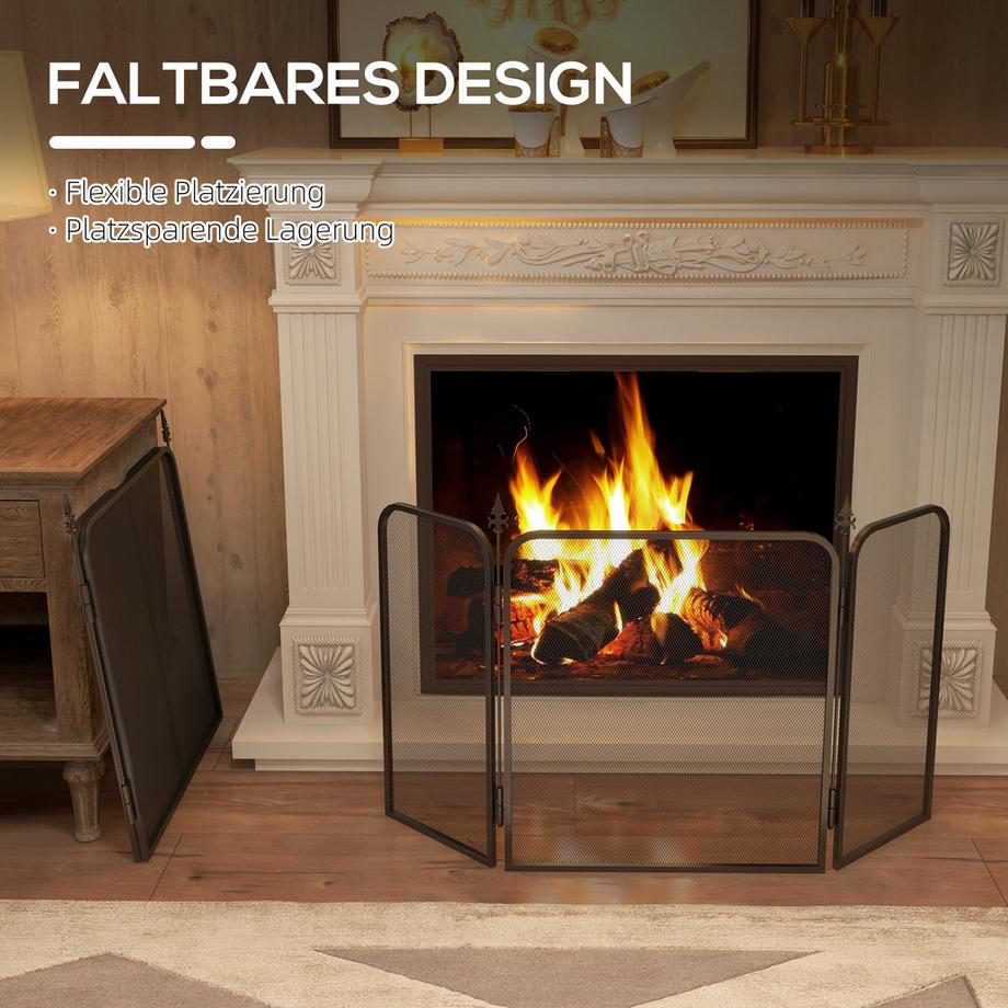 HOMCOM  Grille de protection pour cheminée 