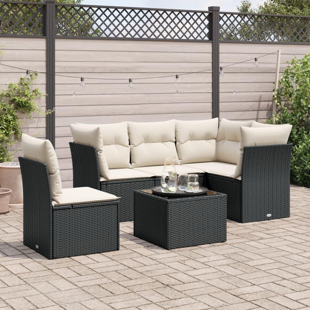 VidaXL set divano da giardino Polirattan  