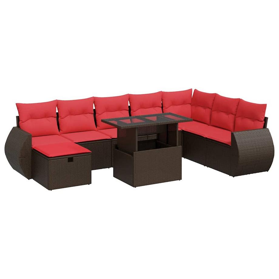set divano da giardino Polirattan
