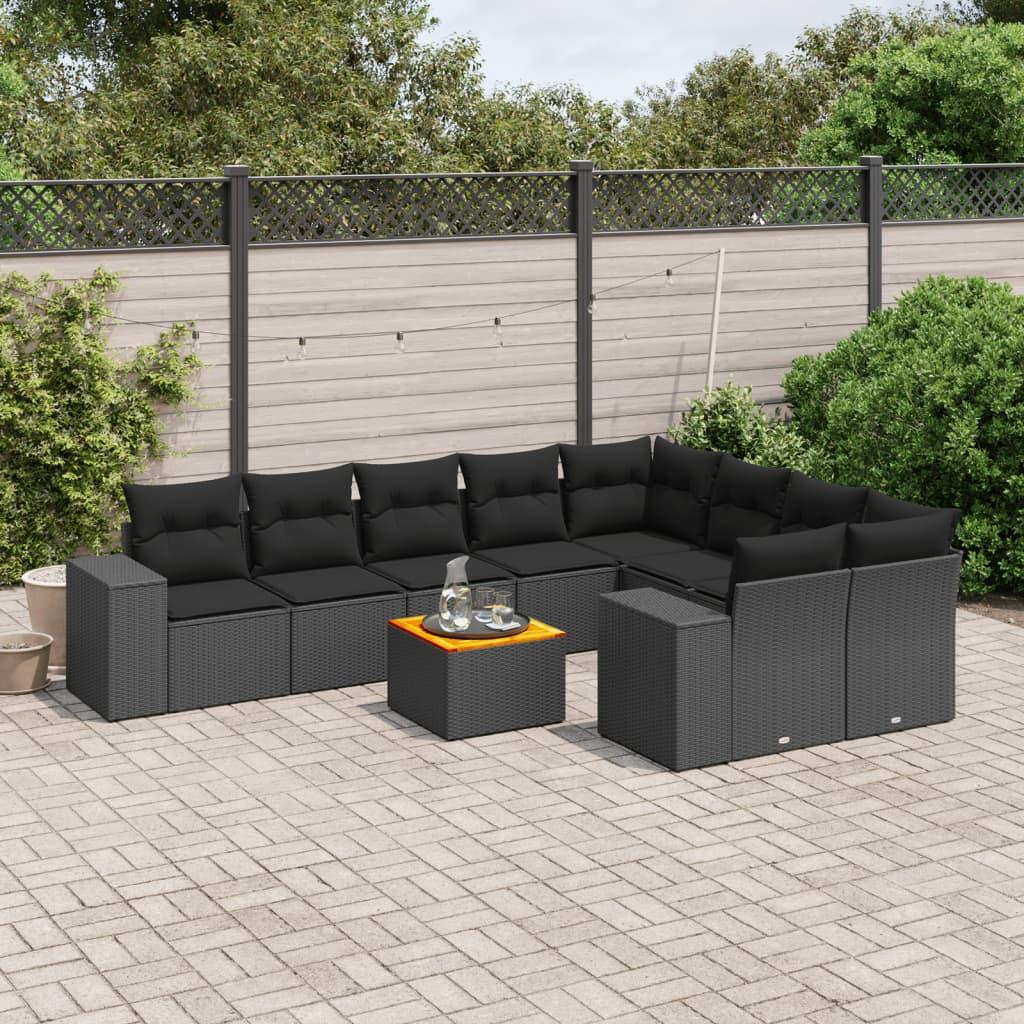 VidaXL Ensemble de canapés de jardin rotin synthétique  