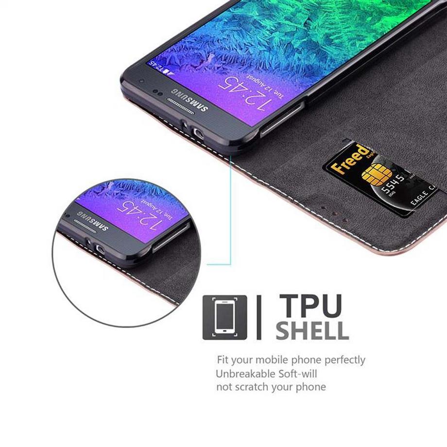 Cadorabo  Hülle für Samsung Galaxy ALPHA Magnetverschluss, Standfunktion 