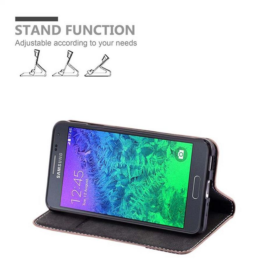 Cadorabo  Hülle für Samsung Galaxy ALPHA Magnetverschluss, Standfunktion 