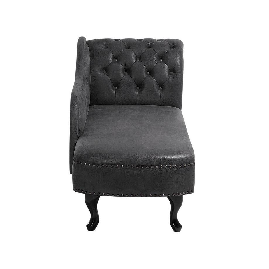 Beliani Chaise longue versione destra en Scamosciato sintetico Glamour NIMES  