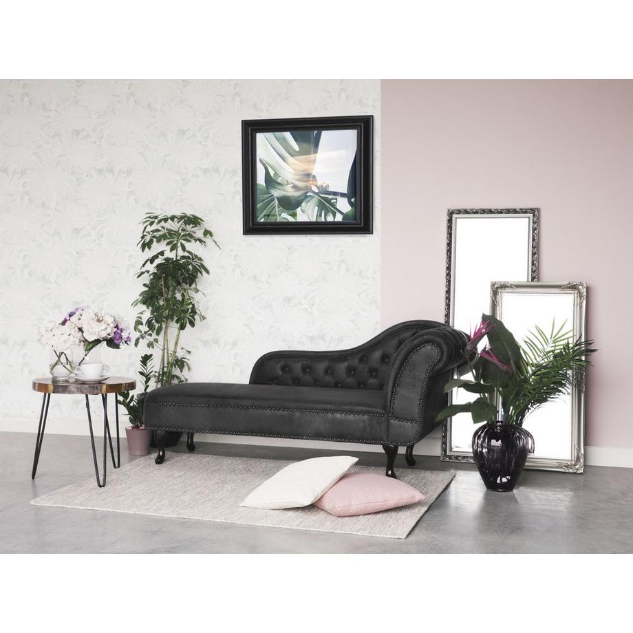 Beliani Chaise longue versione destra en Scamosciato sintetico Glamour NIMES  