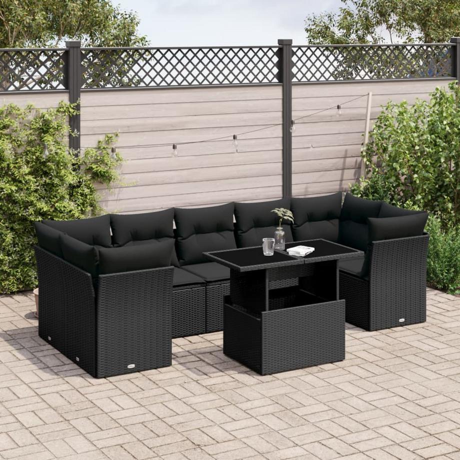 VidaXL set divano da giardino Polirattan  
