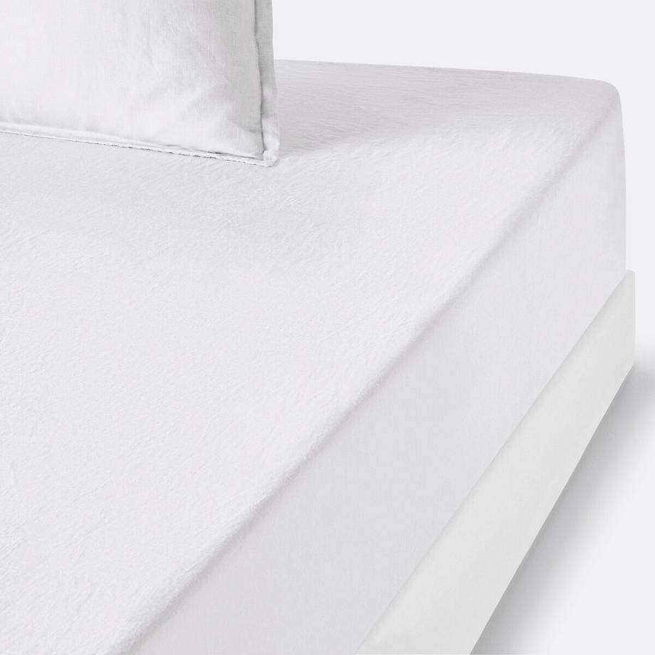 Drap housse lin lavé