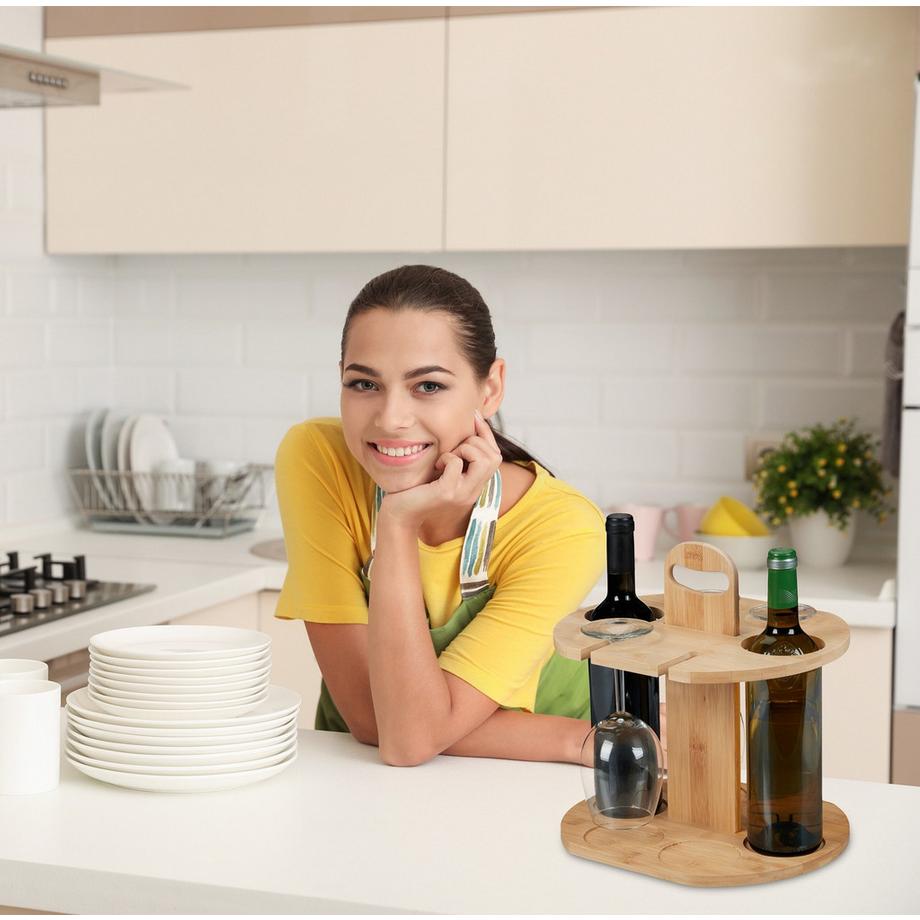 B2X Bottiglie di vino in bambù  