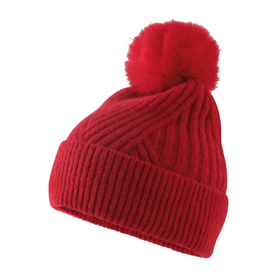Beechfield Snow Luxe Strickmütze mit Bommel  
