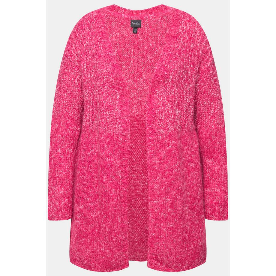 Ulla Popken Cardigan Oversize Maglia Mélange Maniche Lunghe  