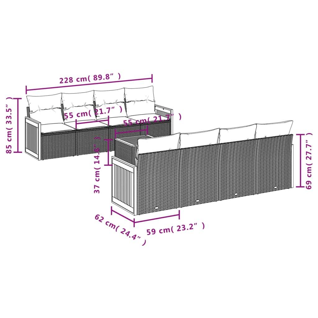 VidaXL Garten sofagarnitur poly-rattan  