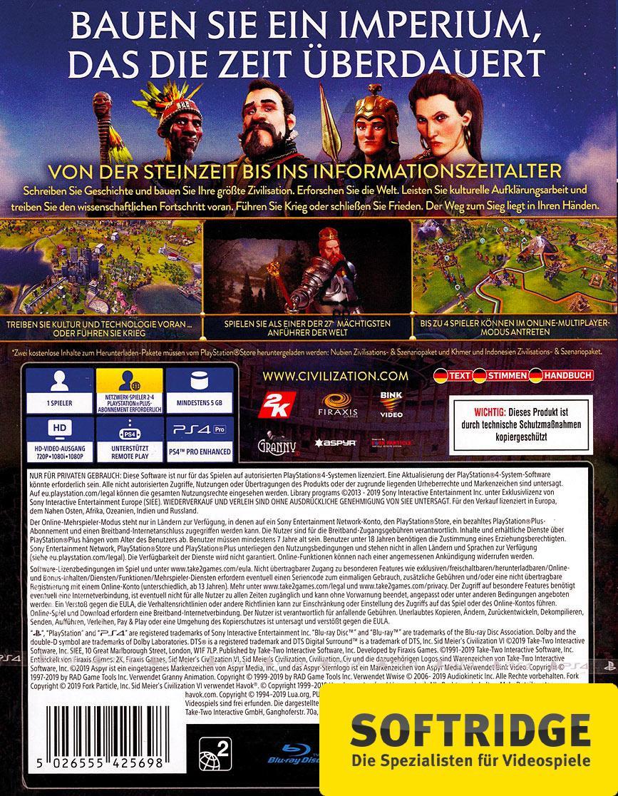 2K GAMES  PS4 Civilization VI 