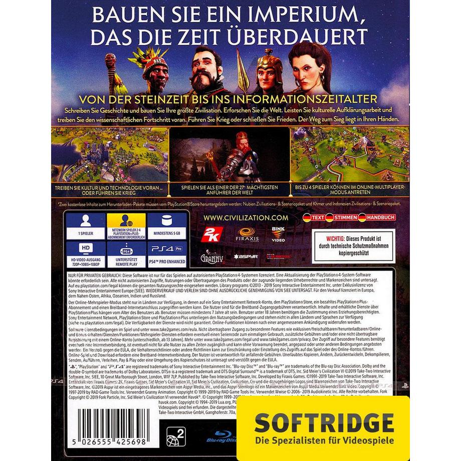 2K GAMES  PS4 Civilization VI 