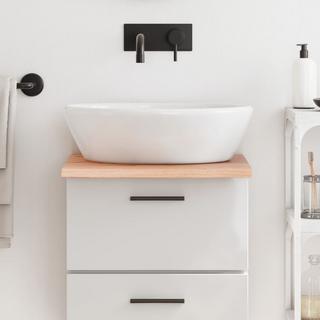 VidaXL  Comptoir de salle de bain bois de chêne 