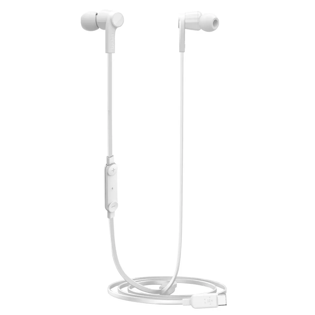 Belkin ROCKSTAR Headset Wired In-ear Calls/Music USB Type-C White