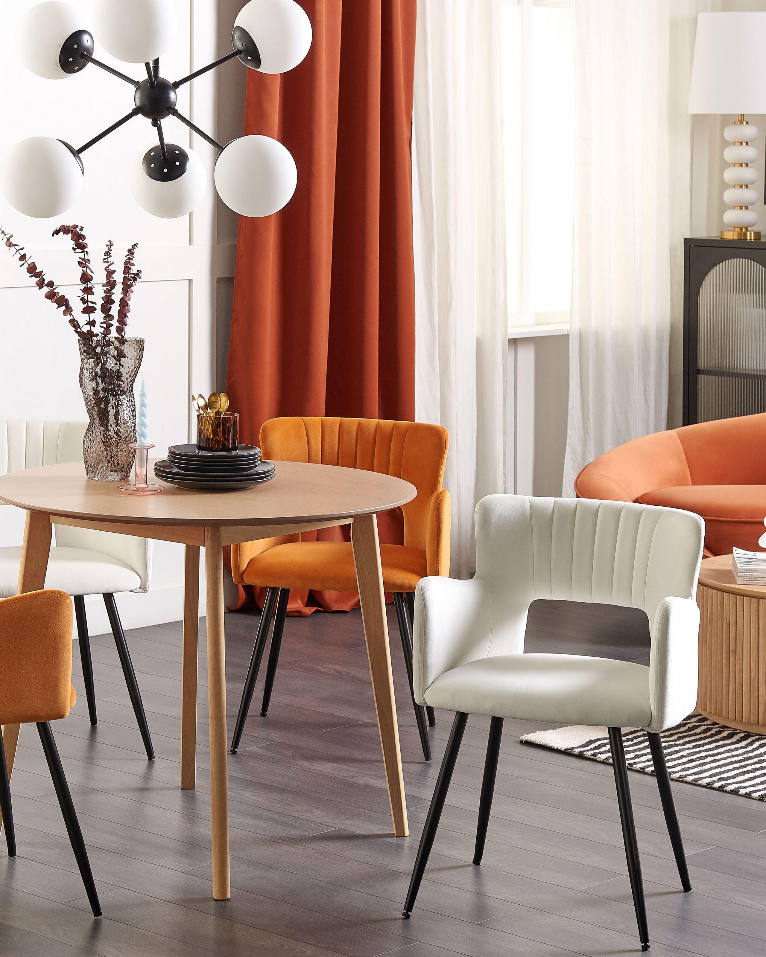 Beliani Lot de 2 chaises en Velours Moderne SANILAC  