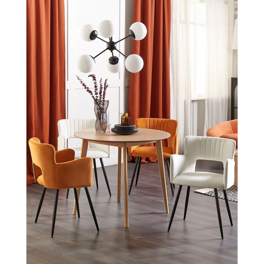 Beliani Lot de 2 chaises de salle à manger en Velours Moderne SANILAC  