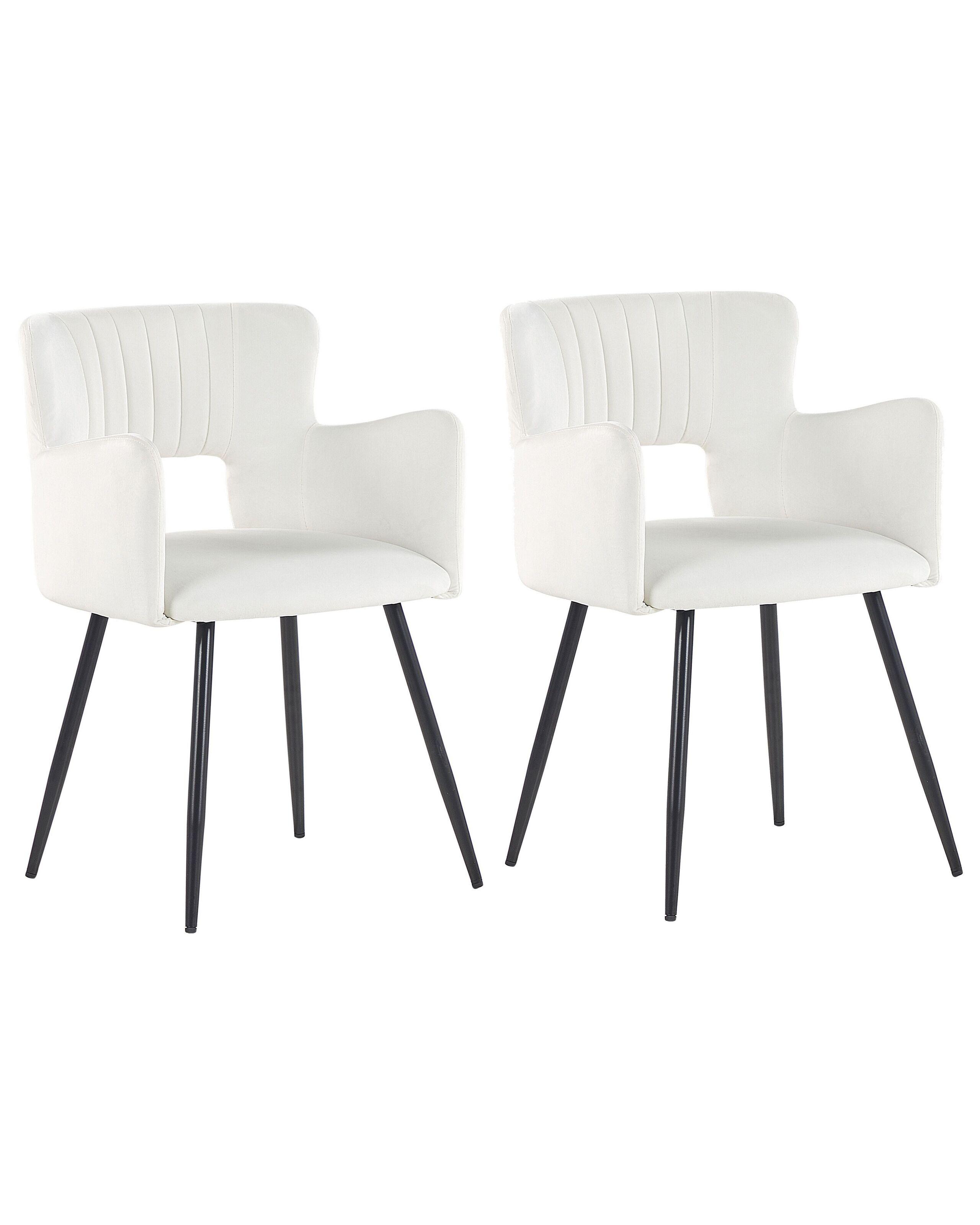 Beliani Lot de 2 chaises en Velours Moderne SANILAC  