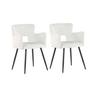 Beliani Lot de 2 chaises en Velours Moderne SANILAC  