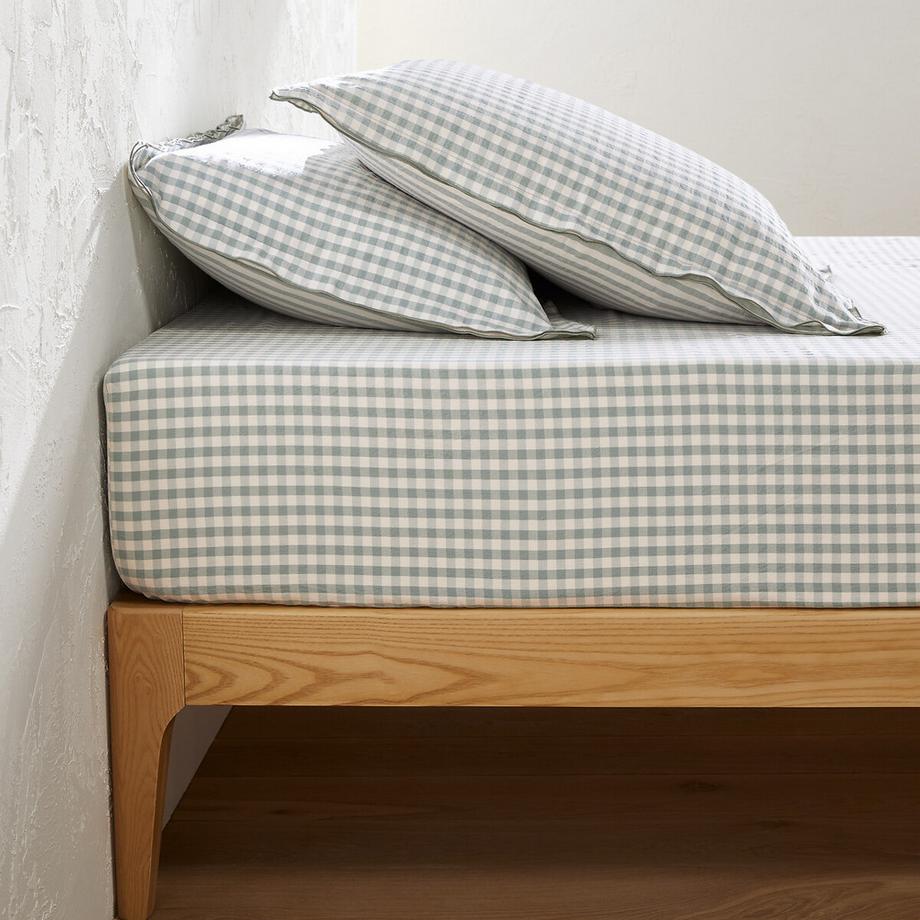 La Redoute Intérieurs Cottage Seersucker Fixleintuch  