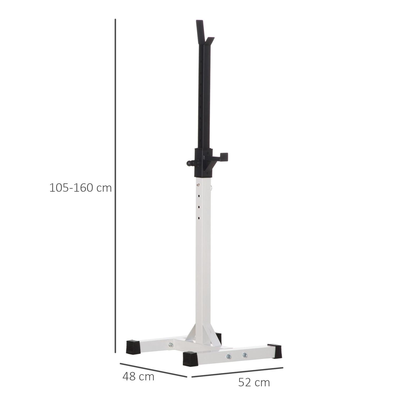 Northio  Hantelständer, 2er-Set, Langhantelablage, Höhenverstellbare Hantelablage mit Gummi-Fußkappen, 105-160 cm, Krafttraining, bis 150 kg 