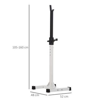 Northio  Hantelständer, 2er-Set, Langhantelablage, Höhenverstellbare Hantelablage mit Gummi-Fußkappen, 105-160 cm, Krafttraining, bis 150 kg 