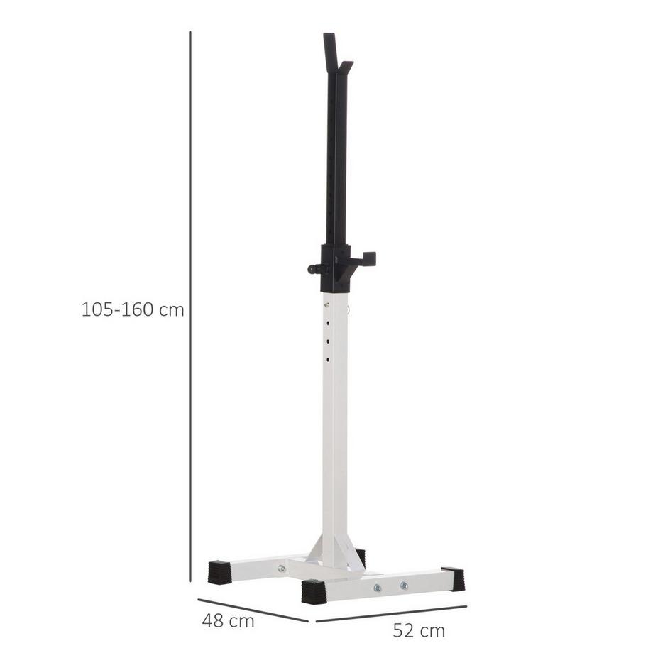 Northio  Supporto per manubri, set da 2, porta manubri, porta manubri regolabile in altezza con piedini in gomma, 105-160 cm, allenamento della forza, fino a 150 kg 