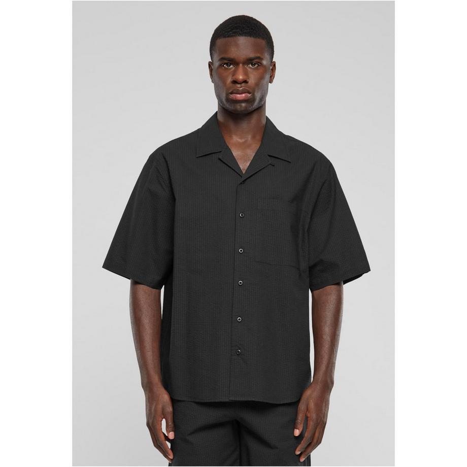 URBAN CLASSICS Camicia Seersucker Maniche Corte  