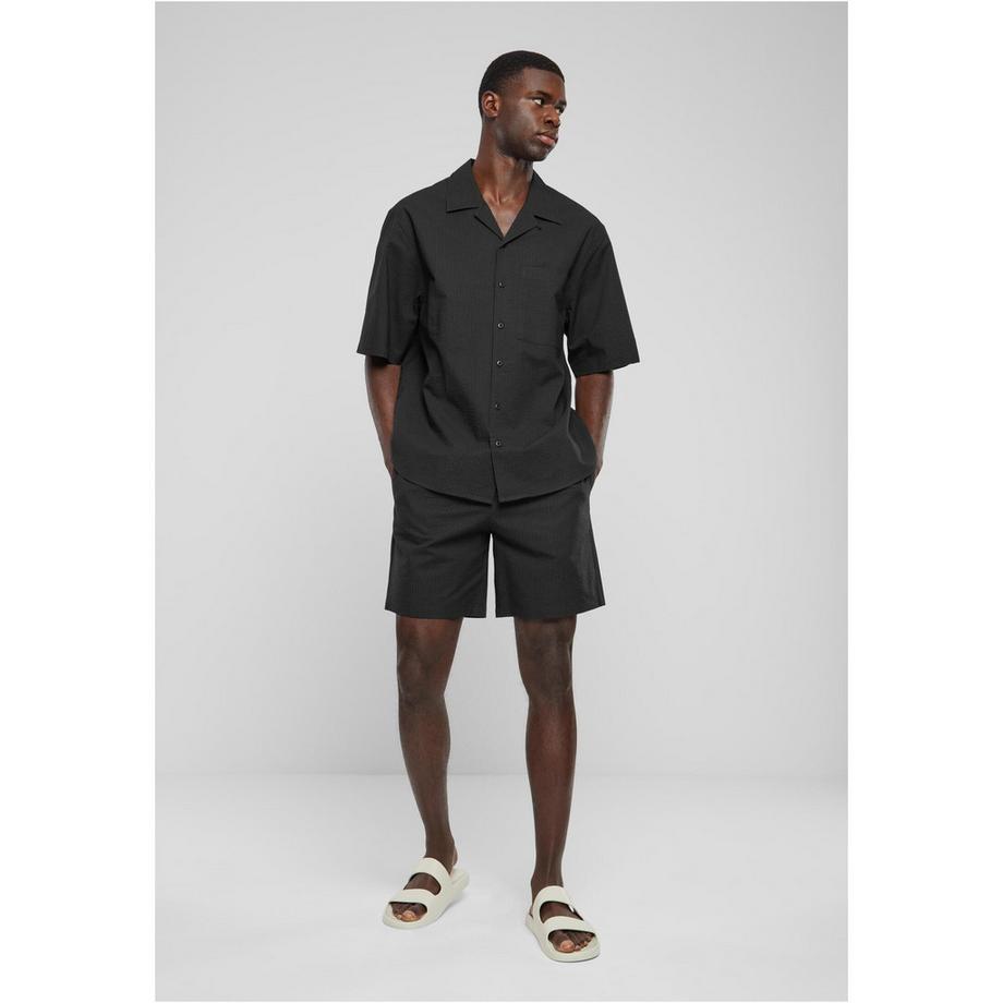 URBAN CLASSICS Camicia Seersucker Maniche Corte  