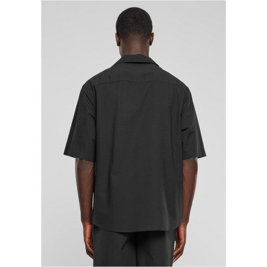 URBAN CLASSICS Camicia Seersucker Maniche Corte  